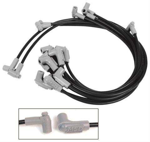 MSD 8.5mm Super Conductor Spark Plug Wire Sets 31763 Wires, Conductor, Spiral Core, 8.5mm, Black, 90 Degree Boots, Chevy, 5.7L, Set