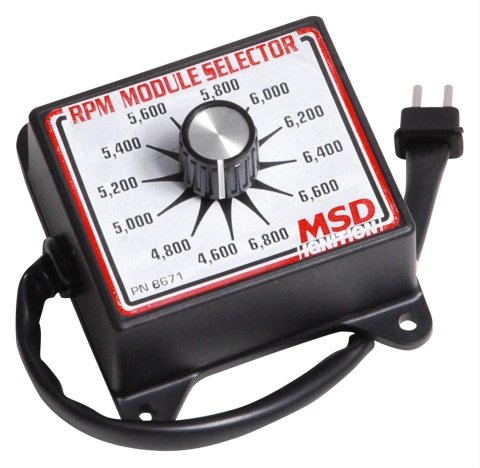 MSD RPM Module Selectors 8671 Selector, Plastic, Black, 4,600-6,800 rpm, 200 rpm Increments, Each