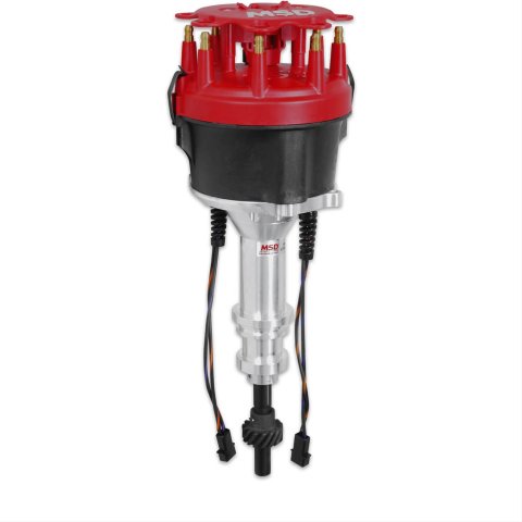 MSD Pro-Billet Dual Pickup Distributors 8384 Distributor, Pro-Billet, Magnetic Pickup, Mechanical Advance, Ford, 351W, Each