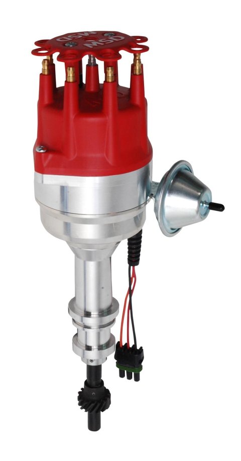 MSD Pro-Billet Ready-to-Run Distributors 83501 Distributor, Ready-to-Run, Magnetic Pickup, Vacuum Advance, Ford, 351C, 351M, 400, 429, 460, Each