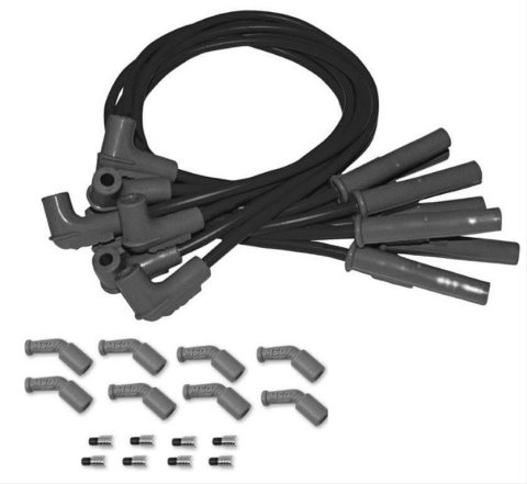 MSD 8.5mm Super Conductor Spark Plug Wire Sets 32073 Wires, Conductor, Cut To Fit, Spiral Core, 8.5mm, Black, Chevrolet, V8, LS, Set