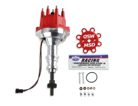 MSD Pro-Billet Distributors 85791 Distributor, Pro-Billet, Magnetic Trigger, Mechanical Advance, Steel Gear, Ford, Lincoln, Mercury, 4.7L, 5.0L, Each
