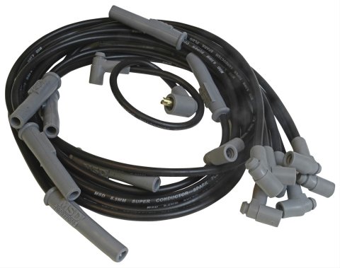 MSD 8.5mm Super Conductor Spark Plug Wire Sets 32733 Wires, Conductor, Spiral Core, 8.5mm, Black, Multi-Angle Boots, Chrysler, Big Block, Set