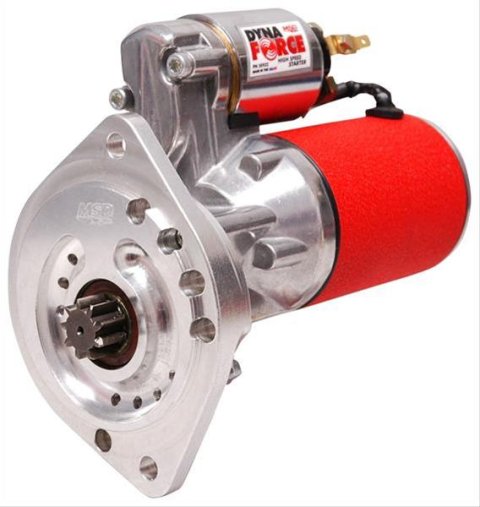 MSD DynaForce High-Speed Starters 50922 Starter, DynaForce, Mini, High-Speed, Red Powdercoated, Ford, Big Block, Modified, Cleveland, Each