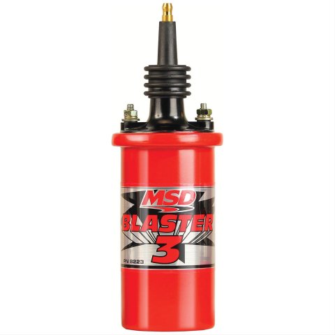 MSD Blaster 3 Ignition Coils 8223 Coil, 3, Canister, Round, Oil Filled, Red, 45,000 V, Each