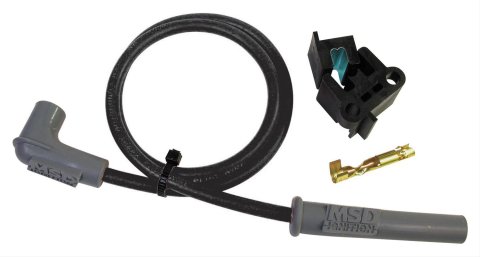 MSD Replacement Spark Plug Wires 34063 Wire, Super Conductor, Spiral Core, 8.5mm, Black, HEI/Multi-angle Boots, 48 in. Length, Each
