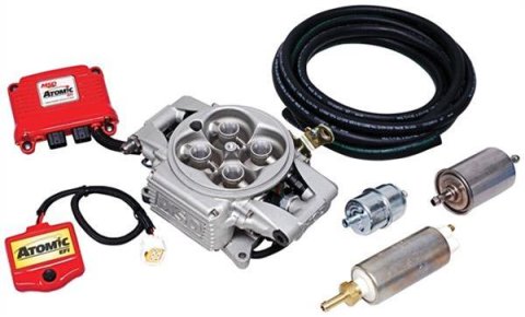 MSD Atomic EFI Throttle Body Systems 2900 Fuel Injection System, EFI, Master Kit, Body, TPS, MAP, IAT, IAC, Power Module, Fuel Pump, Kit