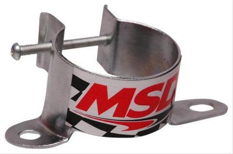 MSD Chrome Coil Brackets 82131 Bracket, Steel, Chrome, Canister-Style, Universal, Vertical Mount, Each