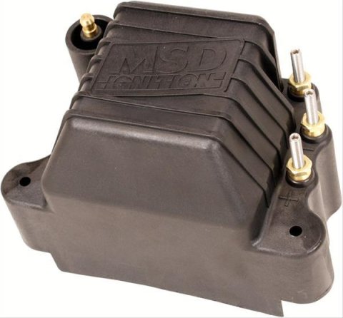 MSD Pro Mag 44 Ignition Coils 81423 Coils, 44, Magneto Style, Epoxy, Male/HEI, Square, Black, 45,000 V, Each