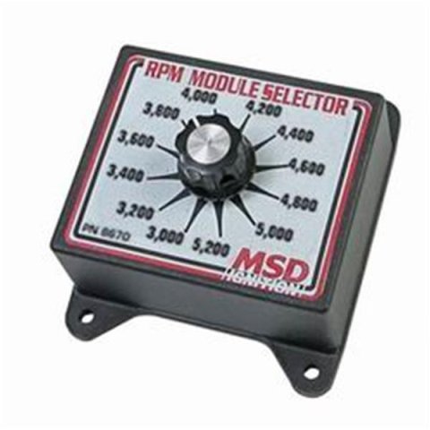 MSD RPM Module Selectors 8670 Selector, Plastic, Black, 3,000-5,200 rpm, 200 rpm Increments, Each