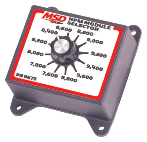MSD RPM Module Selectors 8673 Selector, Plastic, Black, 7,600-9,800 rpm, 200 rpm Increments, Each