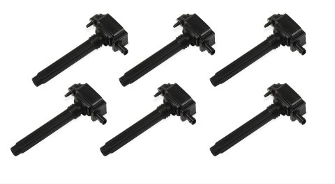 MSD Blaster OEM Replacement Coils 827363 Ignition Coils, Blaster, Coil Pack, Epoxy, Black, Dodge, Chrysler, Jeep, Set of 6