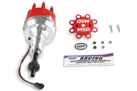 MSD Pro-Billet Distributors 85797 Distributor, Pro-Billet, Magnetic Trigger, Mechanical Advance, Small Diameter, Holley Hi-Ram, Ford, 289, 302, Each