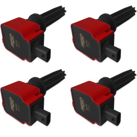 MSD Direct Replacement Ignition Coil Packs 82594 Coil, Replacement, Red, Ford, 2.0/2.3L, Ecoboost, Set of 4