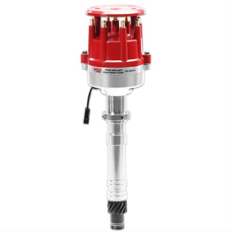 MSD Pro-Billet Distributors 85701 Distributor, Pro-Billet, Small Base, Slip Collar, Magnetic Trigger, Mechanical Advance, Chevy, Small Block, Each