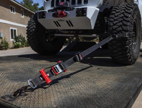 PRP Seats SpeedStrap Heavy-Duty Through-the-Wheel Tie-Downs 26640 Tie-Down Straps, SpeedStrap, Through-the-Wheel, Heavy Duty, Ratchet, Twisted Snap Hook, D-Ring, 2 in. Width, 12 ft. Length, Black, Each