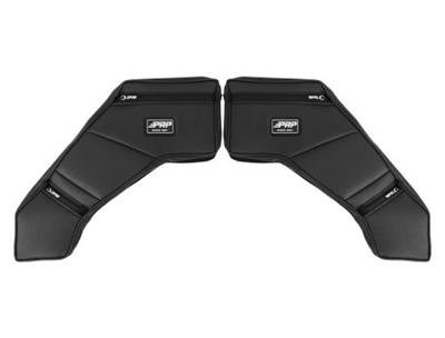 PRP Seats General Door Bags with Knee Pads E117-210 Powersports Cargo Carrier, Stock Bag and Pad, Rear, Driver/Passenger, Vinyl, Black, Polaris, Pair