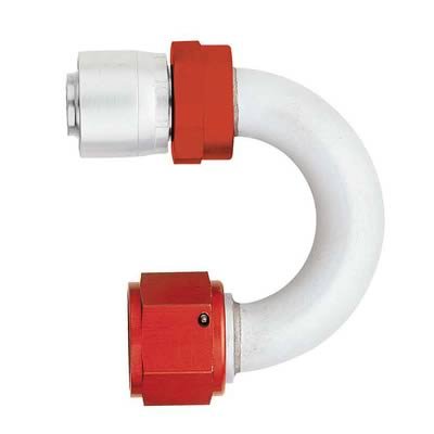 Aeroquip Crimp Hose Ends FBM4263 Fitting, End, AQP/StartLite Hose, 180 Degree, -8 AN to Female -8 AN Elbow, Aluminum, Each