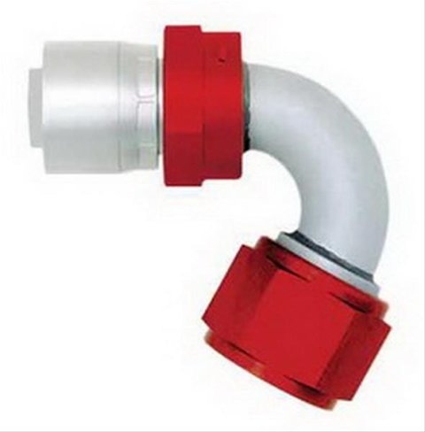 Aeroquip Crimp Hose Ends FBM4255 Fitting, End, AQP/StartLite Hose, 150 Degree, -12 AN to Female -12 AN, Aluminum, Natural/Red, Each