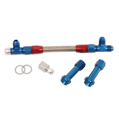Aeroquip Dual-Feed Fuel Lines for Holley FCP0134 Line, Braided Stainless Steel, Holley, 4150, -8 AN Inlet, Kit