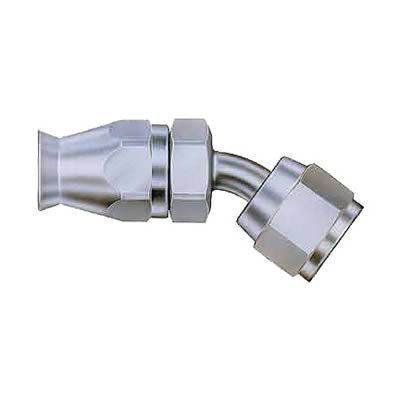 Aeroquip Reusable PTFE Fittings FBM1111 Fitting, Hose End, Racing Hose, 45 Degree, -4 AN Hose to Female -4 AN, SAE 37 Degree Flare, Each