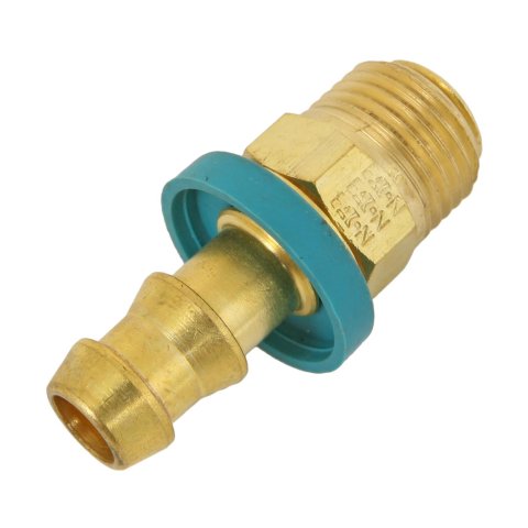 Aeroquip Socketless Hose Ends FBM1212 Fitting, End, AQP Socketless, Straight, -6 AN Barb to Male -6 AN, Brass, Natural, Each