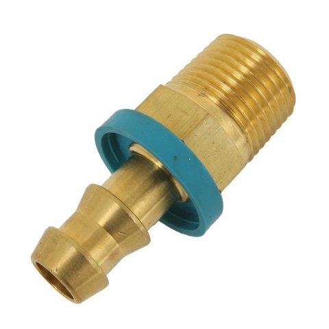 Aeroquip Socketless Hose Ends FBM1202 Fitting, End, AQP Socketless, Straight, -6 AN Barb to Male 3/8 in. NPT, Brass, Natural, Each