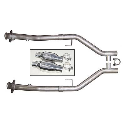 Pypes Street-Legal H-Pipes HFM26 Crossover Pipe, H-Pipe, Stainless Steel, Natural, 2.5 in. Diameter, Ford, 4.6L, Kit