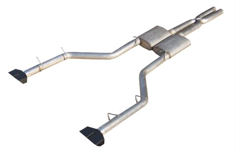 Pypes Race Pro Dual Exhaust Systems SMC21R System, Pro, Cat-Back, Stainless Steel, Natural, Dodge, Kit
