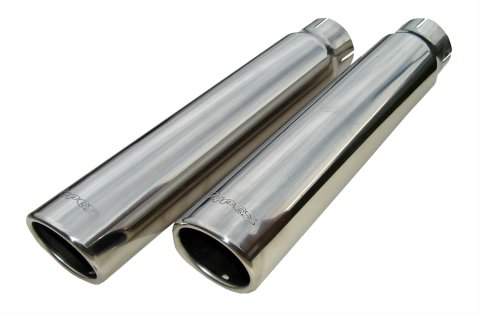 Pypes Stainless Steel Round, Polished 2.50 Inch Exhaust Tip EVT51B TIPS 2.5"-3"x12" rolled