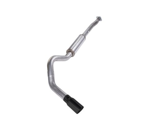 Pypes Converter-Back Exhaust Systems SFT22VB System, Cat-back, Phantom Series, Single, Stainless Steel, Natural, Black Powdercoated Tip, Ford, 2.7, 3.5L, Kit