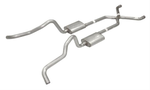 Pypes No-Muffler Exhaust Systems SGC16 System, No-Muffler, Crossmenber-Back, X-Pipe, Stainless Steel, Chevy, V8, Kit
