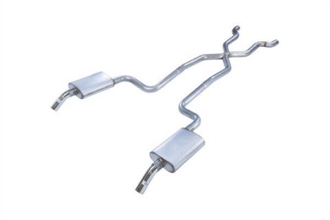Pypes Turbo Pro Exhaust Systems SCC12T Systems, Pro, Crossmember-Back, Stainless Steel, Natural, Mufflers, Chevy, Kit