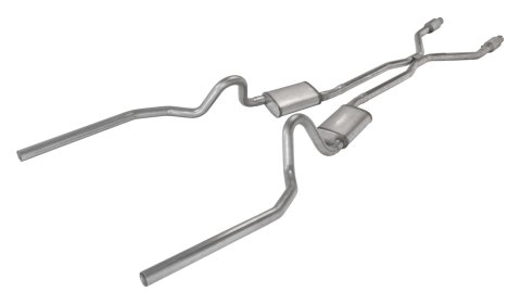 Pypes Turbo Pro Exhaust Systems for 1978-1987 CABALLERO, EL CAMINO - SGG942TE Systems, Pro, Crossmember-Back, Stainless Steel, Natural, Chevy, Kit