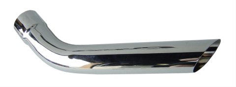 Pypes Stainless Steel Round, Polished 2.50 Inch Exhaust Tip EVT58 Tips, Steel, Polished, Slant Cut, 2.5 in. Inlet, 2.5 in. Outlet, Pair