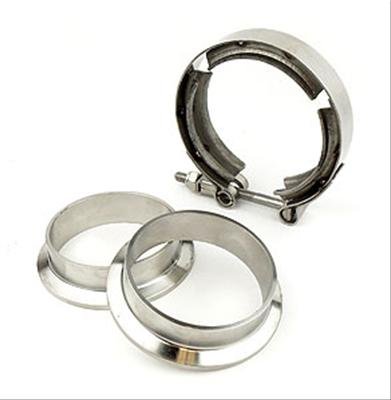 Pypes 3 Inch Exhaust Clamp HVB30 Clamp, V-band Style, Stainless Steel, Natural, in., Kit
