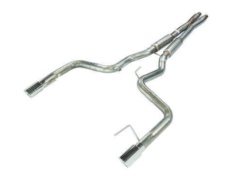 Pypes X-Bomb Exhaust Systems SFM86MX System, X-Bomb, Cat-Back, Stainless Steel, Natural, X-Pipe, Polished Tip, Ford, 5.0L, Kit