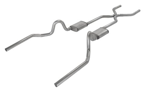Pypes H-Bomb Exhaust Systems SGA43 System, Crossmember Back, No Mufflers, H-Pipe, Split Rear Dual Exit, 3 in., Buick, Chevy, GMC, Oldsmobile, Pontiac, Kit