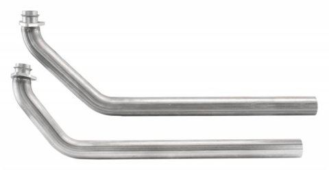 Pypes Stainless Steel Exhaust Downpipes DGU17S Downpipes, 409 Steel, Natural, 2.5 in. Diameter, Chevy, Small Block, Pair