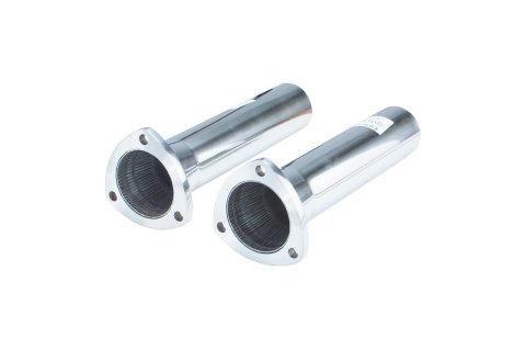 Pypes Stainless Steel Collector Reducers with 2.5 Inch Outlet PVR16S Header Reducers, 3-Bolt Flange, 3 in. Inlet, in. Outlet, Steel, Polished, Pair