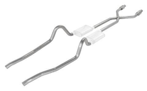 Pypes Header/Crossmember-Back Exhaust Systems SMA910E Systems, Crossmember Back w/X-Pipe, 75-76 Mopar A-Body Split Rear Dual Exit 2.5 in Intermediate