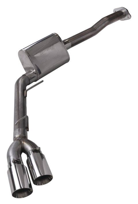Pypes Converter-Back Exhaust Systems SFT29R Systems,304 Polished Stainless Steel Dual Wall 4.5" Tips; Race Pro Muffler Fits 2015-2020 5.0L F-150s & 3.5L EcoBoost all cab and bed sizes.