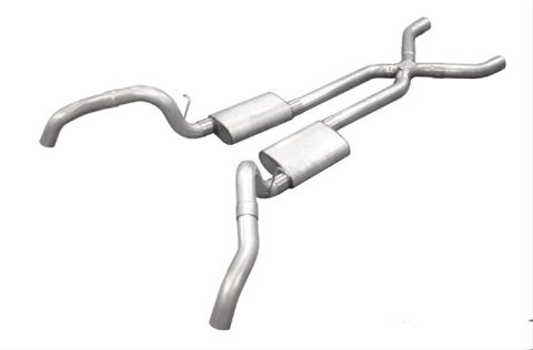 Pypes Turbo Pro Exhaust Systems for 1967-1969 CAMARO, FIREBIRD - SGF60T Systems, Pro, Crossmember-Back, Stainless Steel, Natural, Chevy, Pontiac, Kit