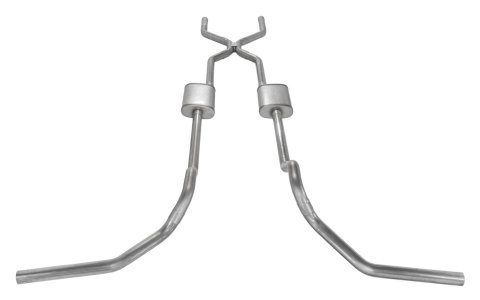 Pypes H-Bomb Exhaust Systems SGT78T Systems, H-Bomb, Crossmember Back, 409 Stainless Steel, Natural, Chevy, GMC, Kit