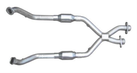 Pypes Street-Legal X-Pipes XFM33 Crossover Pipe, X-Pipe, with Converters, Stainless Steel, Natural, 2.50 in. Diameter, Ford, 4.6L, Kit