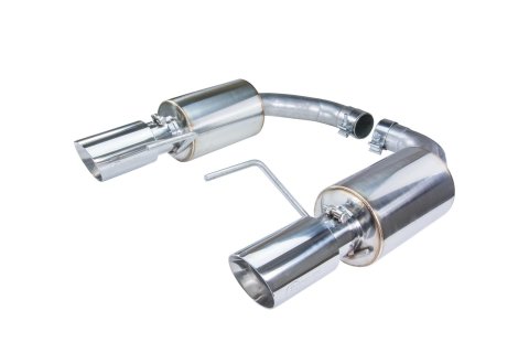Pypes Axle-Back Exhaust Systems SFM82MS System, Street Pro, Axle-Back, Dual, Polished Stainless Steel, Polished Tips, Ford, 5.0L, Kit