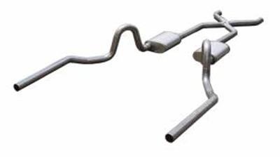 Pypes Turbo Pro Exhaust Systems SGA10T30 Crossmember Back Kit, 1964-72 GM A-Body 2.5" w/ X-pipe 18" Muffler