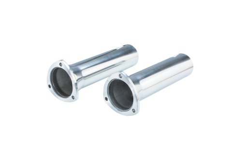 Pypes Stainless Steel Collector Reducers with 3 Inch Outlet PVR13S Header Reducers, 3-Bolt Flange, 3.5 in. Inlet, in. Outlet, Steel, Polished, Pair