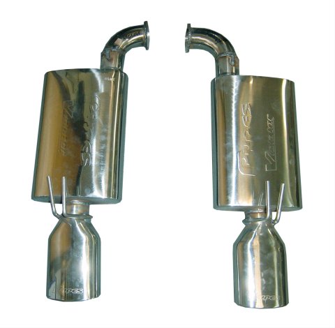 Pypes Axle-Back Exhaust Systems SGG60VS System, Axle-Back, Polished Stainless Steel, Polished Tips, Pontiac, 6.0, 6.2L, Kit