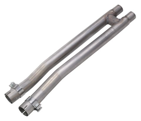 Pypes Street-Legal H-Pipes HFM78 Resonator Delete Hpipe; Hardware Included; 409 SS Natural Finish